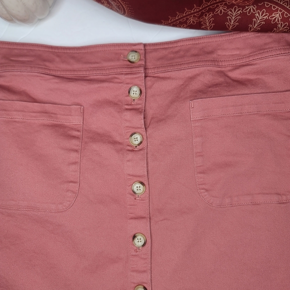 LOFT Skirt Button Front Size 16 - Picture 3 of 9